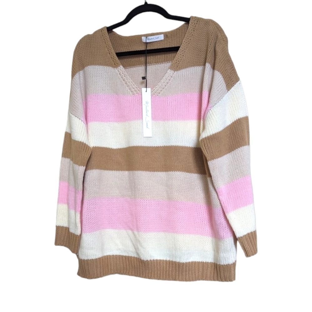 Mustard Seed Boutique‎ Striped Sweater NWT Chunky